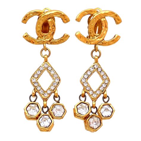 chanel costume jewelry ring|authentic chanel cc logo earrings.